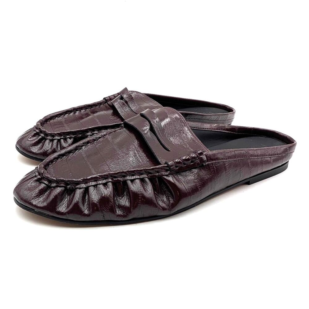 Steve Madden Rafe Loafer Mule Shoes Women's Dark Red Size US11M EU41.5